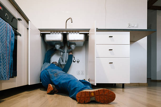 Professional Drain Cleaning technician working in Trevor, WI
